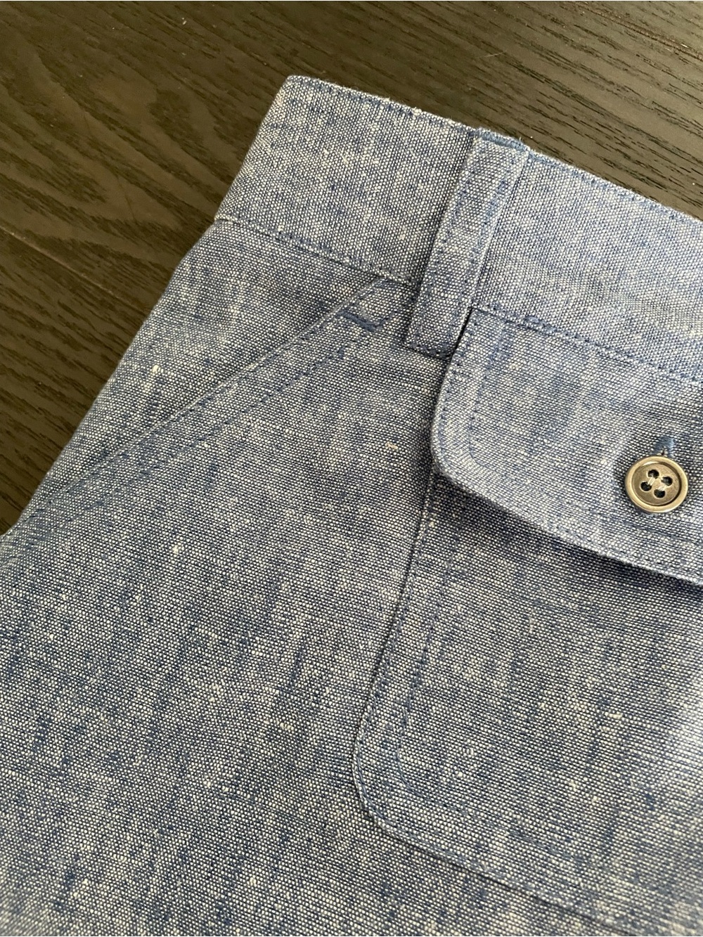 Liz Claiborne Light Blue Chambray Midi Skirt - Picture 3 of 8